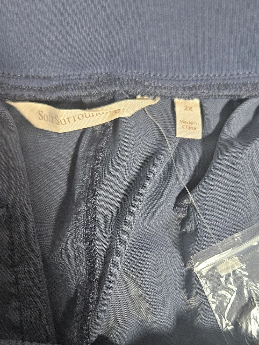 Soft Surroundings Casual Cargo Shorts Womens 2X Plus High Rise 41x7 Cuff Zip Up